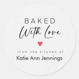 Baked With Love Label From the Kitchen Of Sticker