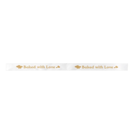 Baked With Love Pronted Satin Ribbon Roll Lint (Voorkant)