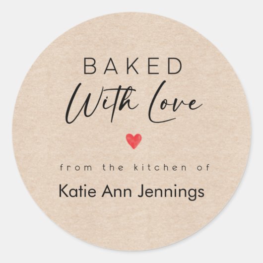 Baked With Love Stickers From the Kitchen of Label (Voorkant)