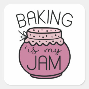 Baken is mijn jam vierkante sticker
