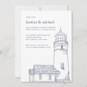 baken | Nautical rehearings diner Invitation Kaart (Voorkant)