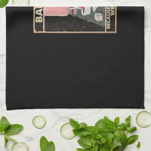 Baken omdat moord verkeerd is theedoek (Gevouwen)