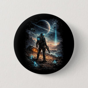 Baken op de verre wereld ronde button 5,7 cm
