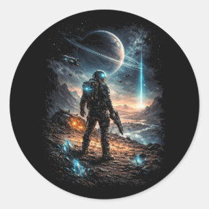 Baken op de verre wereld ronde sticker