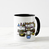 Baker At Bakery Counter Personnaliser Nom Mug (Devant droit)