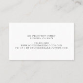 Baker Bakery Logo Dessert Carte de visite de resta (Dos)