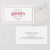 Baker Bakery Logo Dessert Catering Visitekaartje (Voorkant / Achterkant)