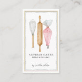 Baker Bakery Pastry Chef Tools Visitekaartje (Voorkant)