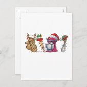 Baker Baking Bake Bakkerij Keuken Worker Feestdagenkaart (Voorkant / Achterkant)