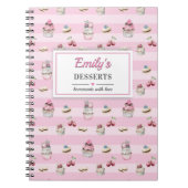 Baker Baking Sweet Dessert Blank Recipe Kitchen Notitieboek (Voorkant)