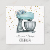 Baker Baking Waterverf Pastry Chef Vierkante Visitekaartje (Voorkant)