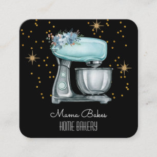 Baker Baking Waterverf Pastry Chef Vierkante Visitekaartje