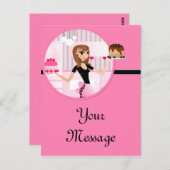 Baker/bakkerij/gebak 5 Briefkaart (Voorkant / Achterkant)