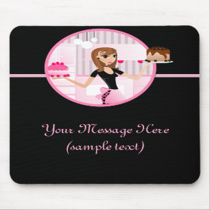 Baker/bakkerij/gebak Chef Mousepad Design 4 Muismat