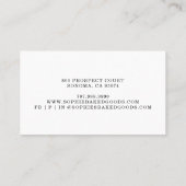 Baker bakkerij Pastry Chef Catering Red Logo Visitekaartje (Achterkant)