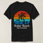 Baker Beach San Francisco Palm Tree  zonsondergang T-shirt (Design voorkant)
