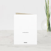 Baker briefpapier, u wordt gewaardeerd dank u bedankkaart (Achterkant)