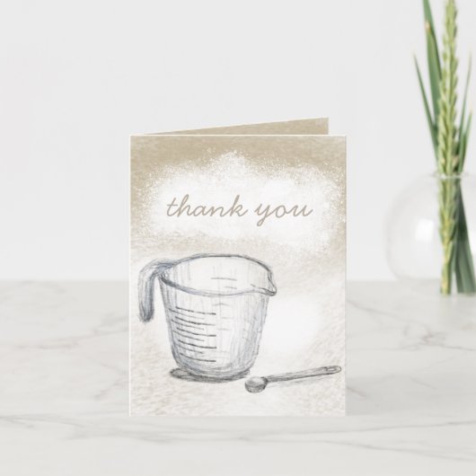 Baker briefpapier, u wordt gewaardeerd dank u bedankkaart (Voorkant)