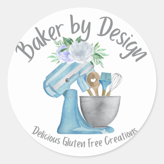 Baker by Design Ronde Sticker (Voorkant)
