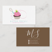 Baker Cake Swirl Bakery Chocolade Cupcakes Visitekaartje (Voorkant / Achterkant)