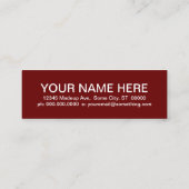 BAKER (carrés mod) Mini Carte de visite (Dos)