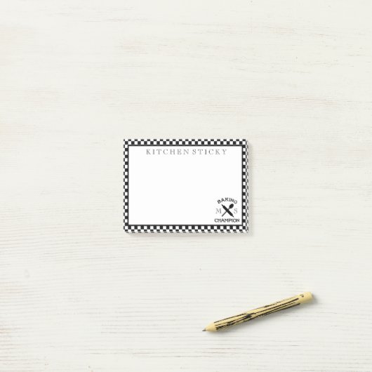 Baker Chef Baking Champion Kitchen Post Post-it® Notes (Op bureau)