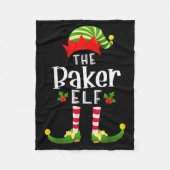 Baker Christmas Elf Matching Pajama X-mas Party  Fleece Deken (Voorkant)