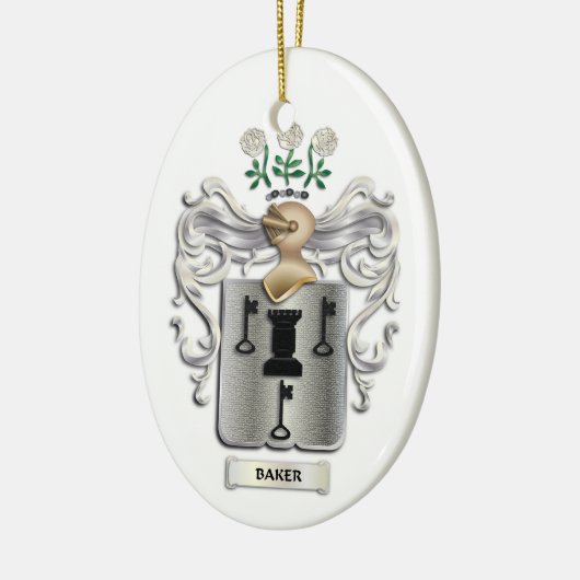 Baker Coat of Arms Ornament (Links)