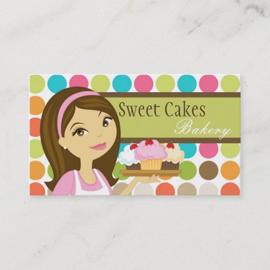 Baker Cup Cakes Bakery Sweet Traitements Carte de (Devant)