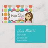 Baker Cup Kaarten Bakkerij Sweet Behandelt Visitek Visitekaartje (Voorkant / Achterkant)