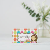 Baker Cup Kaarten Bakkerij Sweet Behandelt Visitek Visitekaartje (Staand voorkant)