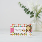 Baker Cup Kaarten Bakkerij Sweet Behandelt Visitek Visitekaartje (Staand voorkant)