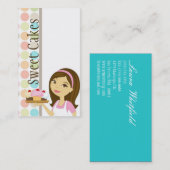 Baker Cup Kaarten Bakkerij Sweet Behandelt Visitek Visitekaartje (Voorkant / Achterkant)