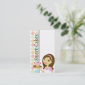 Baker Cup Kaarten Bakkerij Sweet Behandelt Visitek Visitekaartje (Staand voorkant)