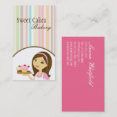 Baker Cup Kaarten Bakkerij Sweet Behandelt Visitek Visitekaartje (Voorkant / Achterkant)