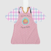 Baker Cupcake Apron Ornement personnalisé (devant)