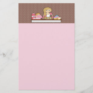 Baker Cupcakes Note Paper Briefpapier