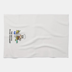 Baker die een keukenhanddoeken van de Cake decorre