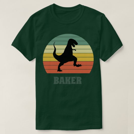 Baker Dinosaur Funny Baker Gift Idea T-shirt (Design voorkant)