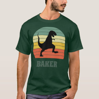 Baker Dinosaur Funny Baker Gift Idea T-shirt