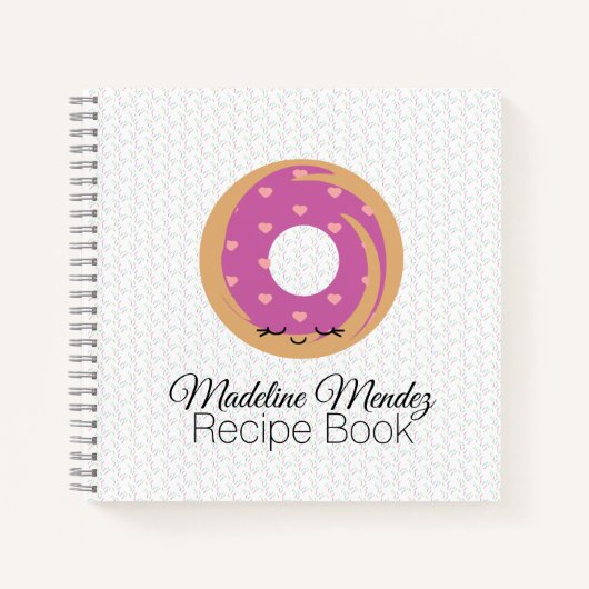 Baker Donut Spiral notebook Kinder Recipe Book Notitieboek (Voorkant)