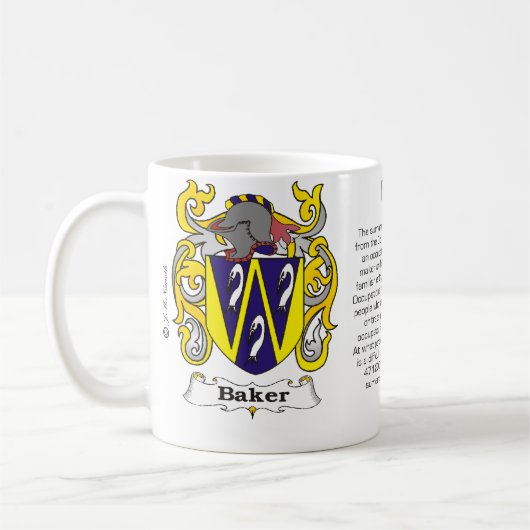 Baker Family Crest mok (Links)
