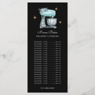 Baker gebak Chef Waterverf bakgereedschap Zwart Menu