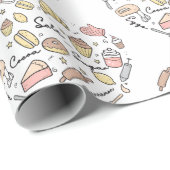 Baker Heart Funny Bakery Baking Pastry Chef Cadeaupapier (Rol Hoek)