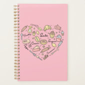Baker Heart Funny Bakery Baking Pastry Chef Planner (Voorkant)
