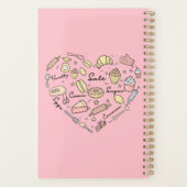 Baker Heart Funny Bakery Baking Pastry Chef Planner (Achterkant)