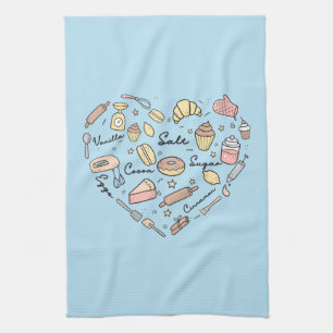 Baker Heart Funny Bakery Baking Pastry Chef Theedoek