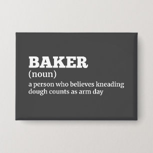 Baker Humor Definition Button