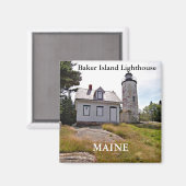 Baker Island Lighthouse, Maine Magnet Magneet (Voorkant / Achterkant)