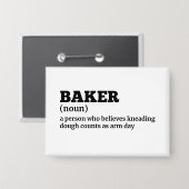 Baker Job Humor Definition Button (Voorkant / Achterkant)